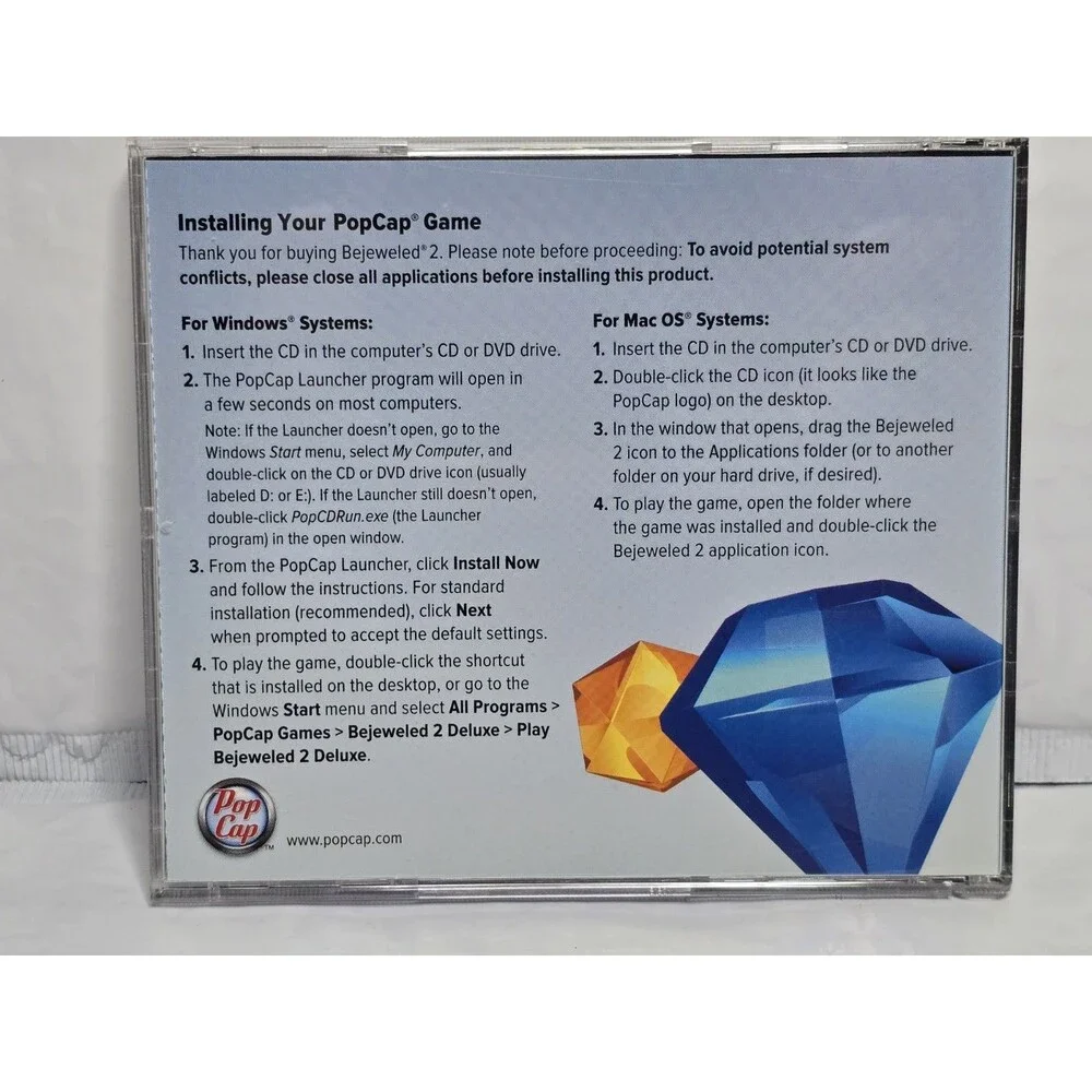 Bejeweled 2 (Windows/MAC/CD-ROM) Pop Cap Games